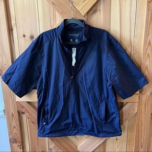 Ralph Lauren Rain Jacket Polo Golf Short Sleeve Partial Zip Navy Windbreaker M